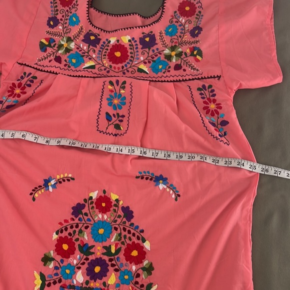 Multi color Hand embroidered Womens DRESS size MEDIUM - Picture 14 of 16